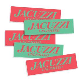 Jacuzzi Unlimited Flavor Logo Sticker - 7" x 2"