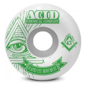 56mm 99a Acid Chemical Co REM Pyramid Wheels - White