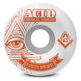 55mm 99a Acid Chemical Co REM Pyramid Wheels - White