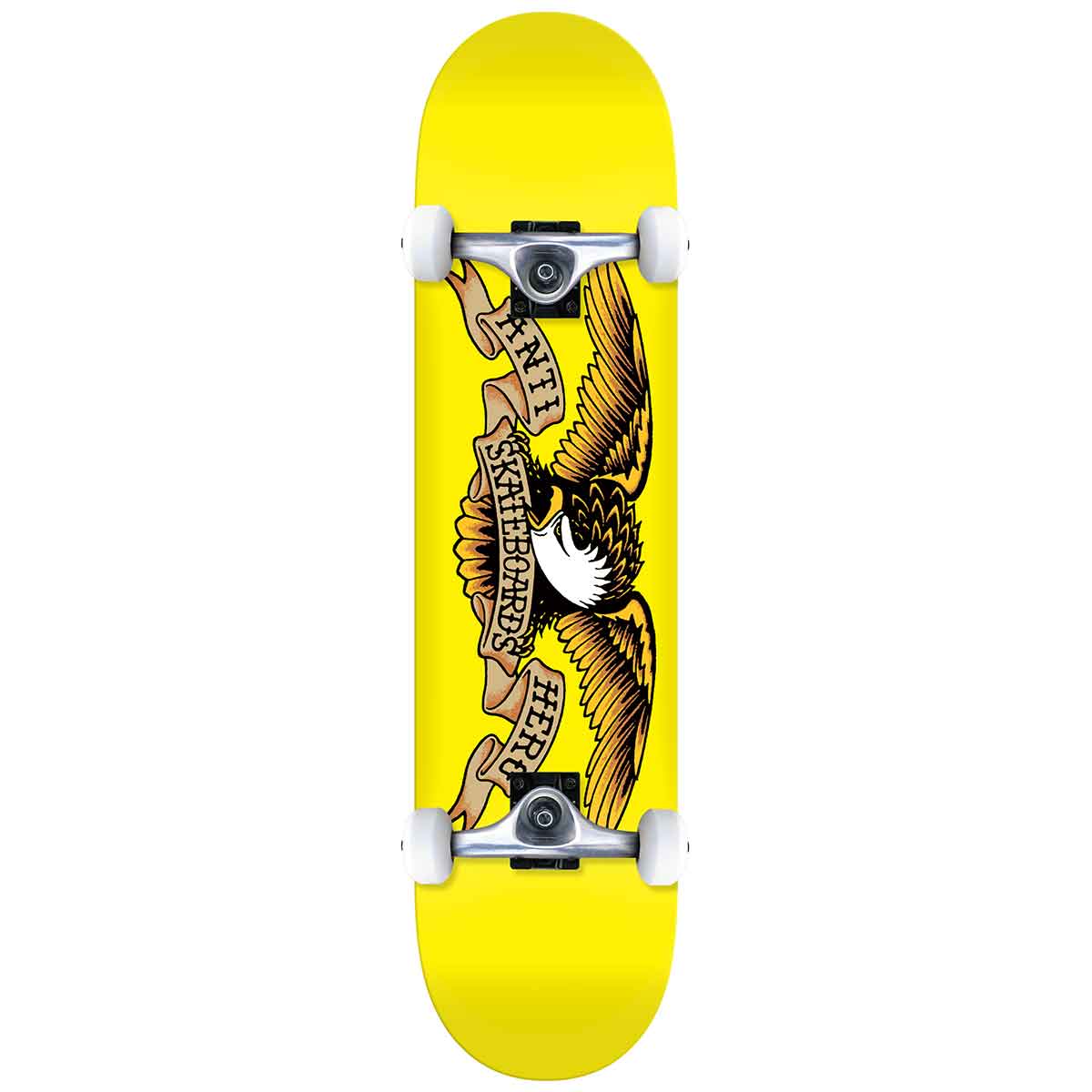 Antihero Classic Eagle Complete Skateboard - Mini Yellow 7.3x29.3