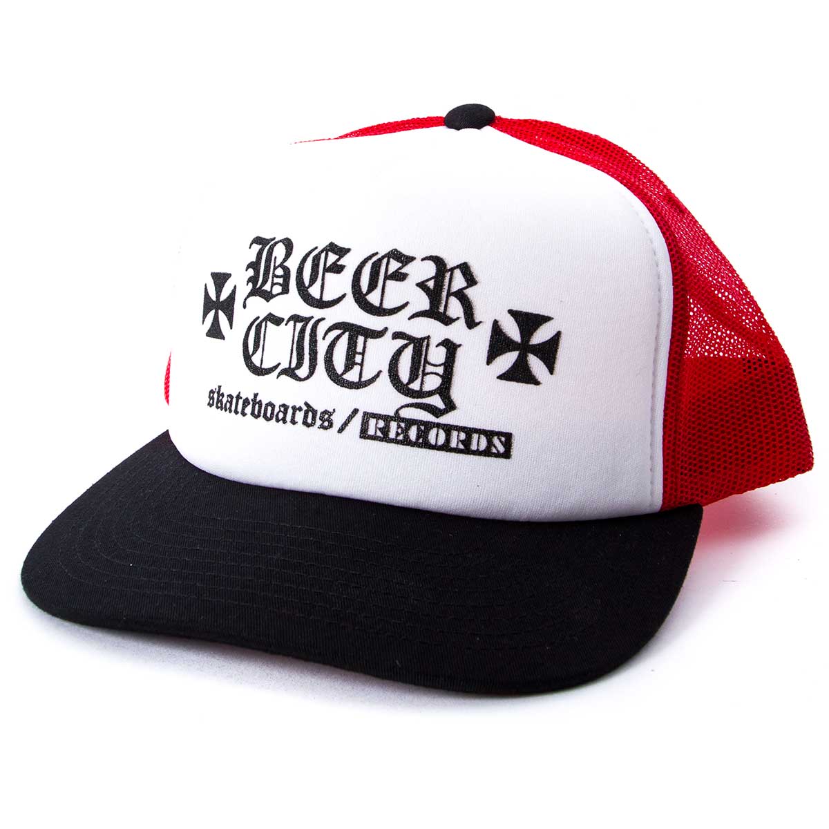 Beer City Iron Cross Mesh Trucker Hat 