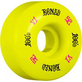 52mm 100a Bones 100s V1 Standard OG Wheels - Yellow