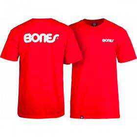 Bones OG Swiss Text T-Shirt - Red