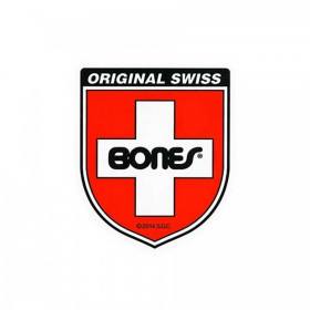 Bones Swiss Shield Sticker - Small 2.25" x 1.875"