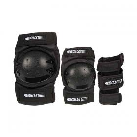 Bullet Safety Gear Deluxe Youth Junior Pad Set - Black