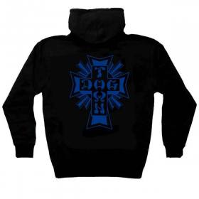 Dogtown Cross Logo Pullover Hoodie - Black/Blue