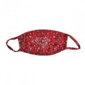 Diamond Bandana Face Mask - Red