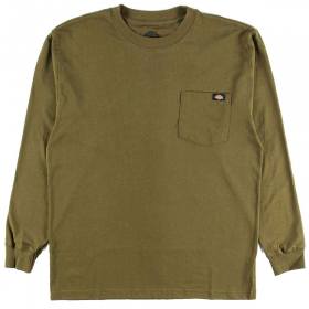 Dickies Long Sleeve Heavyweight Crew T-Shirt - Military Green