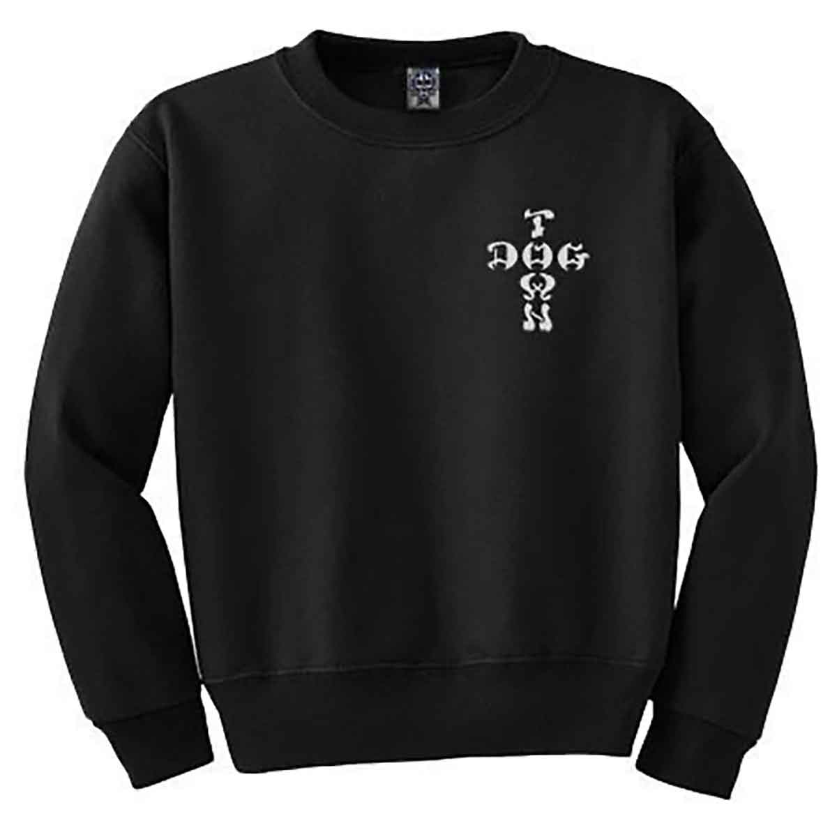 Dogtown Skateboards Crew Neck Sweatshirt - Black/White | SoCal