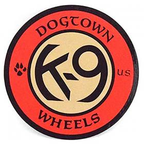 Dogtown K-9 Wheels Sticker - 3" Red/Gold