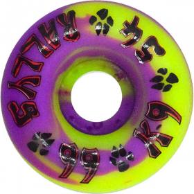 54mm 99a Dogtown K-9 Rallys Wheels - Yellow/Purple Swirl