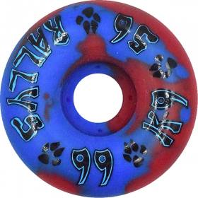 56mm 99a Dogtown K-9 Rallys Wheels - Red/Blue Swirl