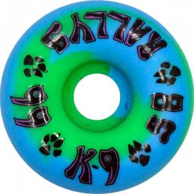 58mm 99a Dogtown K-9 Rallys Wheels - Blue/Green Swirl