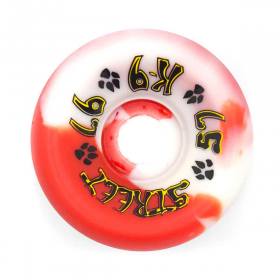 57mm 97a Dogtown K-9 80's Street Wheels - Red/White Swirl