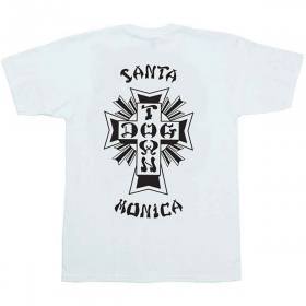 Dogtown Cross Logo X Santa Monica T-Shirt - White