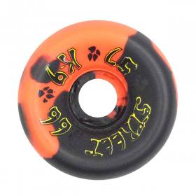 57mm 99a Dogtown K-9 80's Street Wheels - Orange/Black Swirl