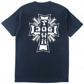 Dogtown Cross Logo T-Shirt - Navy/White