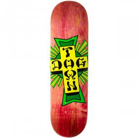 9x32.7 Dogtown Street Cross Logo Deck - Red Stain/Green Cross