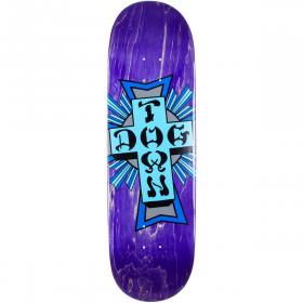 8x31.575 Dogtown Street Cross Logo Deck - Purple Stain/Blue Cross