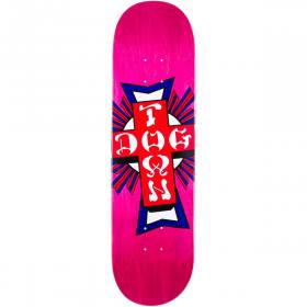 8x31.575 Dogtown Street Cross Logo Deck - Pink Stain/USA Cross