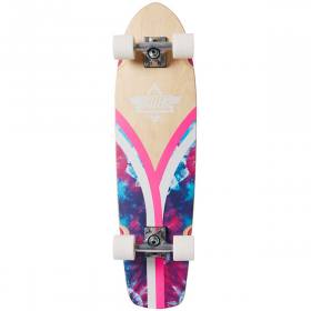 Dusters California Flashback Checker Tie Dye Cruiser Complete - Pink/Blue 8.25x31.125
