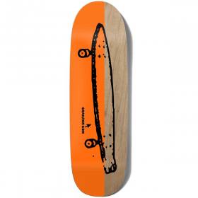 9.25x32 Girl Crailtap Splitter Couch Shaped Deck - Orange/Natural