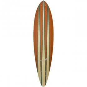 8.75x38 Koastal Pin Tail Longboard Cruiser Deck - Pre-Gripped Clear