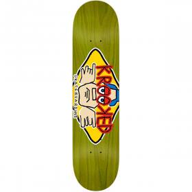 8.06x31.91 Krooked Arketype Deck - Yellow Stain