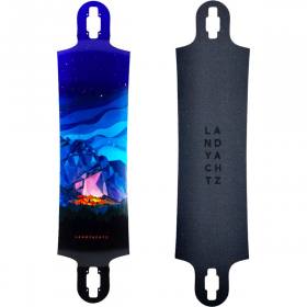 10x40 Landyachtz Switchblade 40 Chief Night Longboard Deck - Pre-Gripped