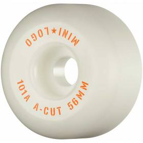 56mm 101a Mini Logo A-Cut V2 Wheels - White