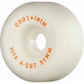 51mm 101a Mini Logo A-Cut "2" Wheels - White