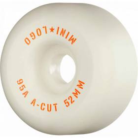 52mm 95a Mini Logo A-Cut "2" Hybrid Wheels - White