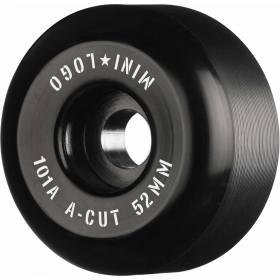52mm 101a Mini Logo A-Cut Wheels - Black