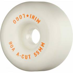 55mm 90a Mini Logo A-Cut Hybrid Wheels - White