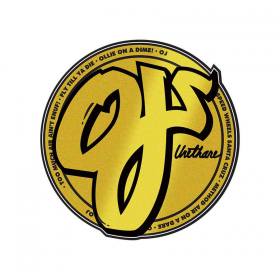 OJ Wheels Classic Gold Foil Sticker - Gold 3"x3"