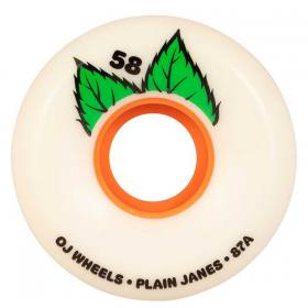 58mm 87a OJ Keyframe Plain Jane V3 Wheels - White