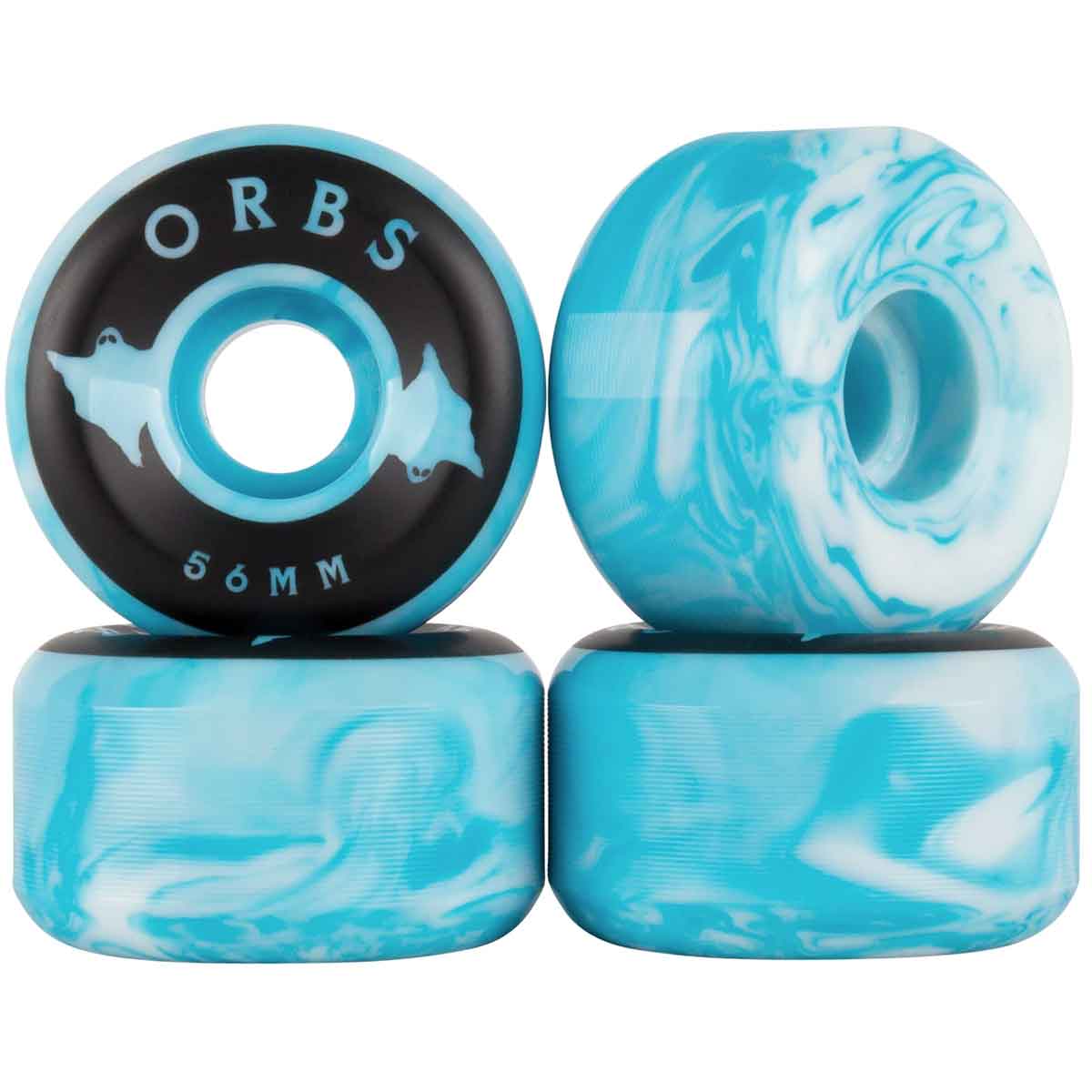 Orbs Specters Skateboard Wheels Swirls 99A Purple White 54mm 