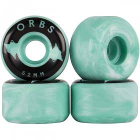52mm 99a Orbs Specters Wheels - Teal/White Swirl