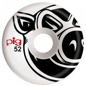 52mm 101a Pig Head Conical Wheels - White