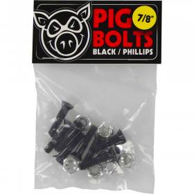 7/8" Phillips Pig Wheels Bolts Hardware - Black