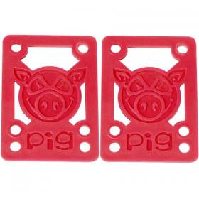 1/8" Hard Pig Wheels Pig Piles Risers - Red