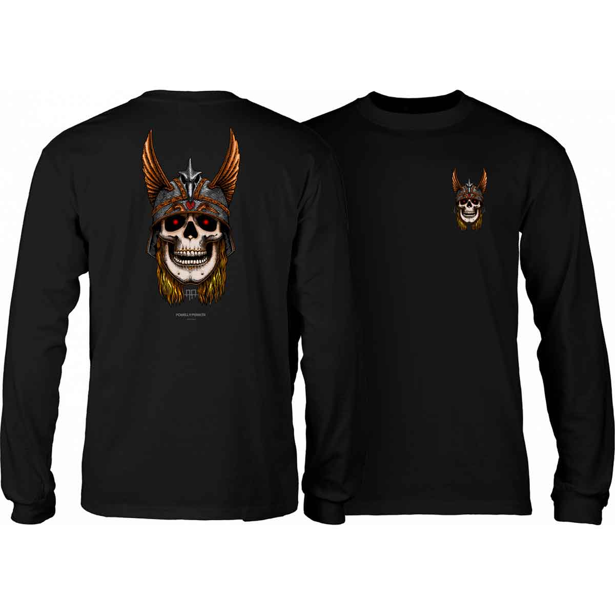 Powell Peralta Andy Anderson Skull Long Sleeve T-Shirt - Black