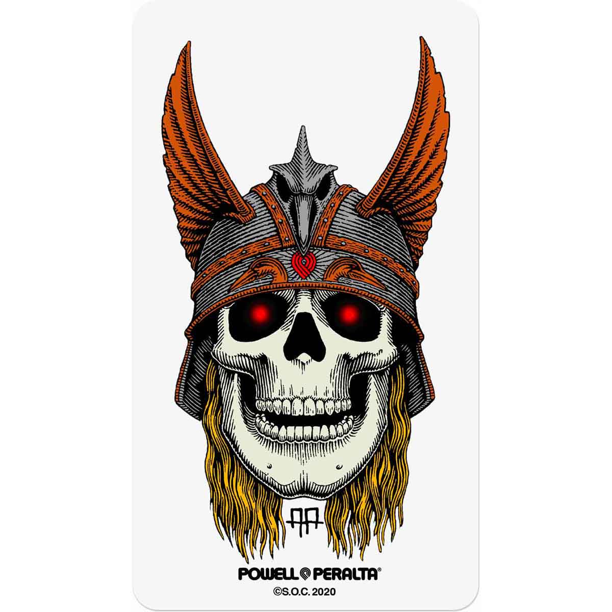 Powell Peralta Per Welinder Nordic Skull Clear Skateboard Sticker 4.5" x 3.5"
