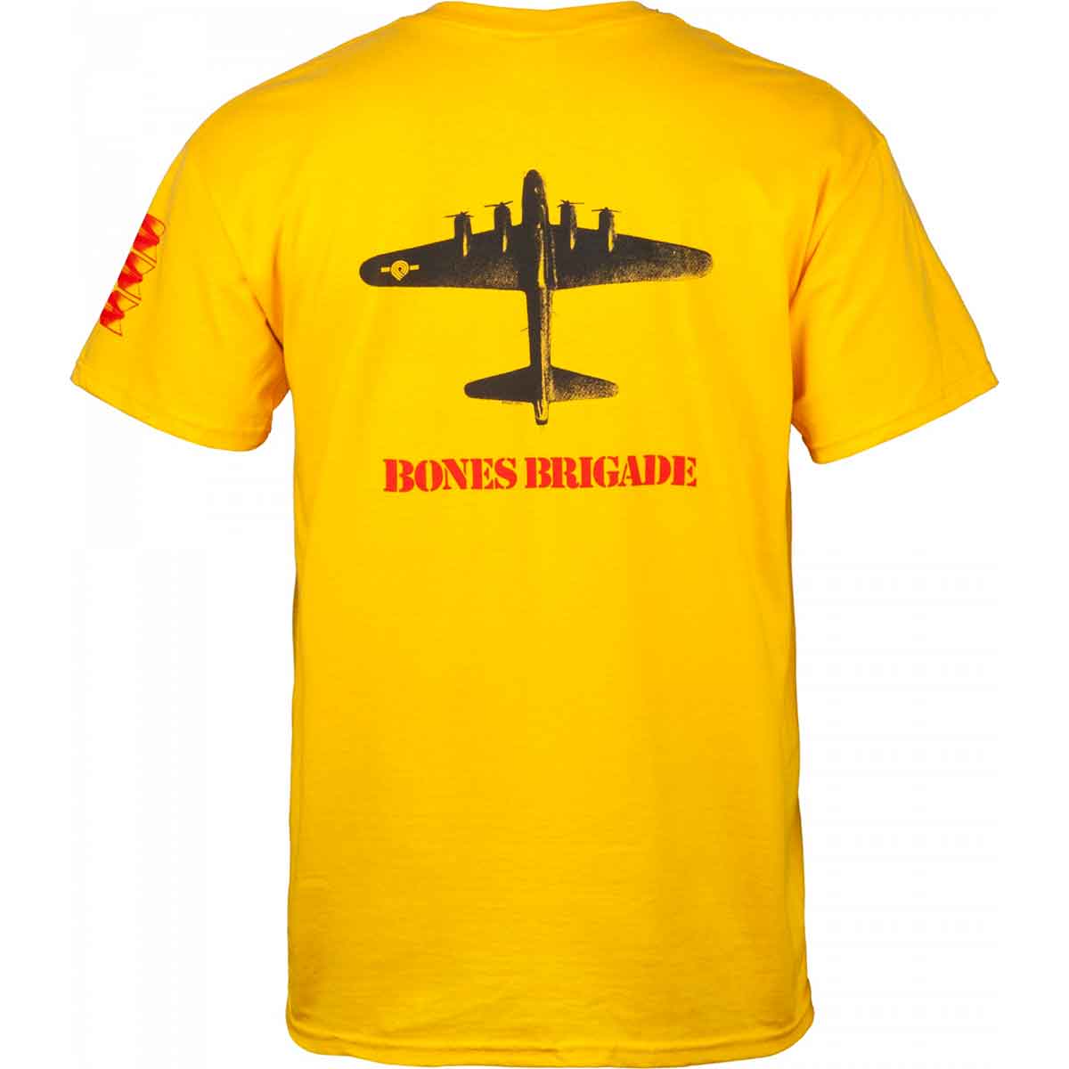 Powell Peralta Bones Brigade Bomber T Shirt   Gold   SoCal Skateshop