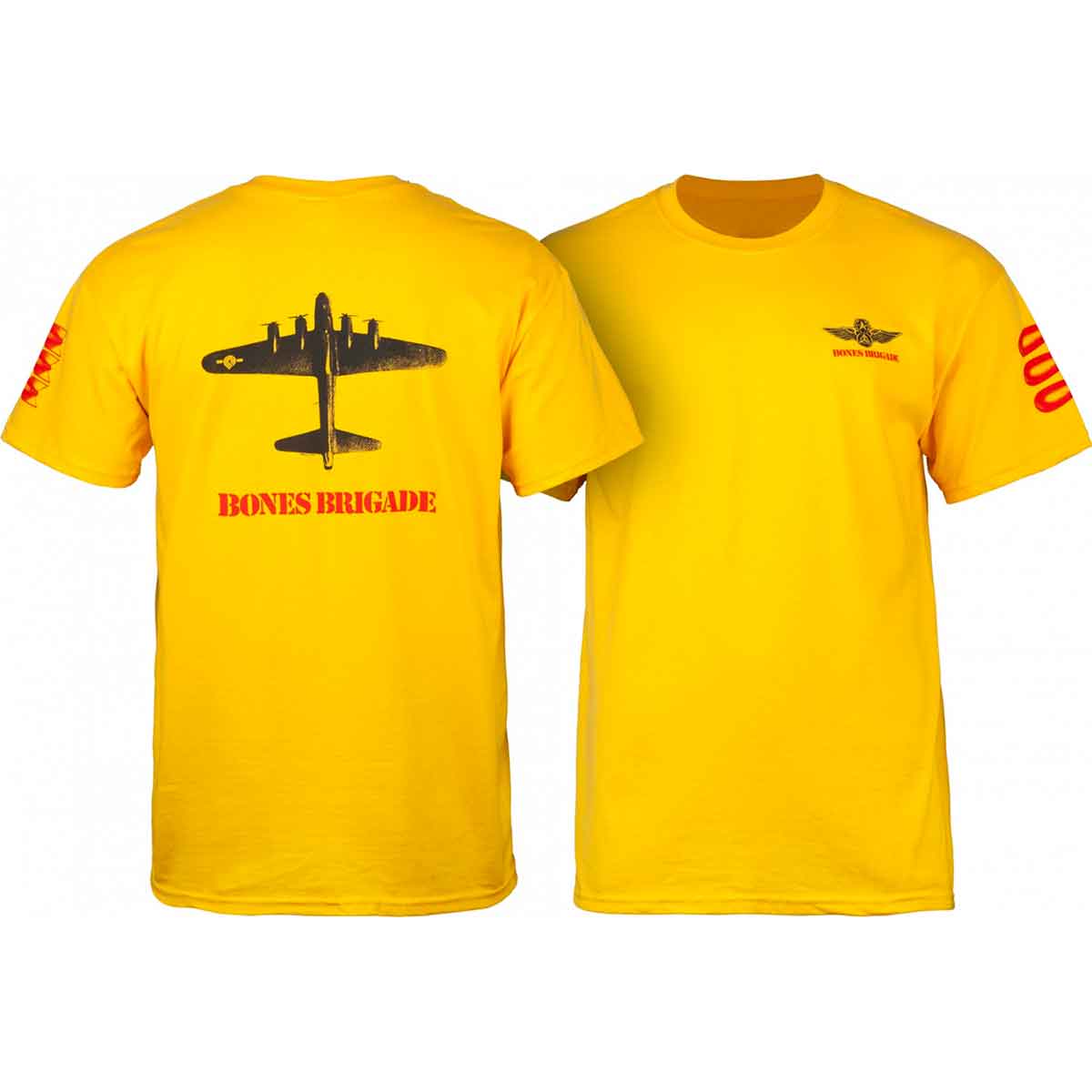Powell Peralta Bones Brigade Bomber T-Shirt - Gold