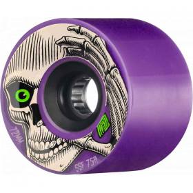 72mm 75a Powell Peralta Reimer Skate Skeleton Longboard Slide Wheels - Purple