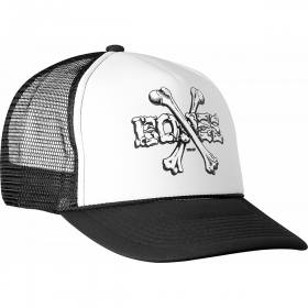 Powell Peralta Cross Bones Mesh Trucker Hat - Black/White