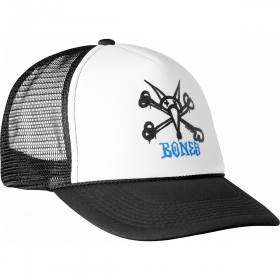 Powell Peralta Rat Bone Mesh Trucker Hat - White/Black