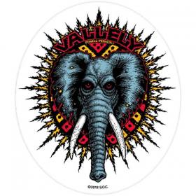 Powell Peralta Vallely Elephant Sticker - 4.5" x 5.25"