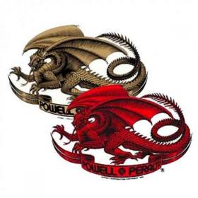 Powell Peralta Oval Dragon Sticker - 5" x 3.5" Assorted Colors